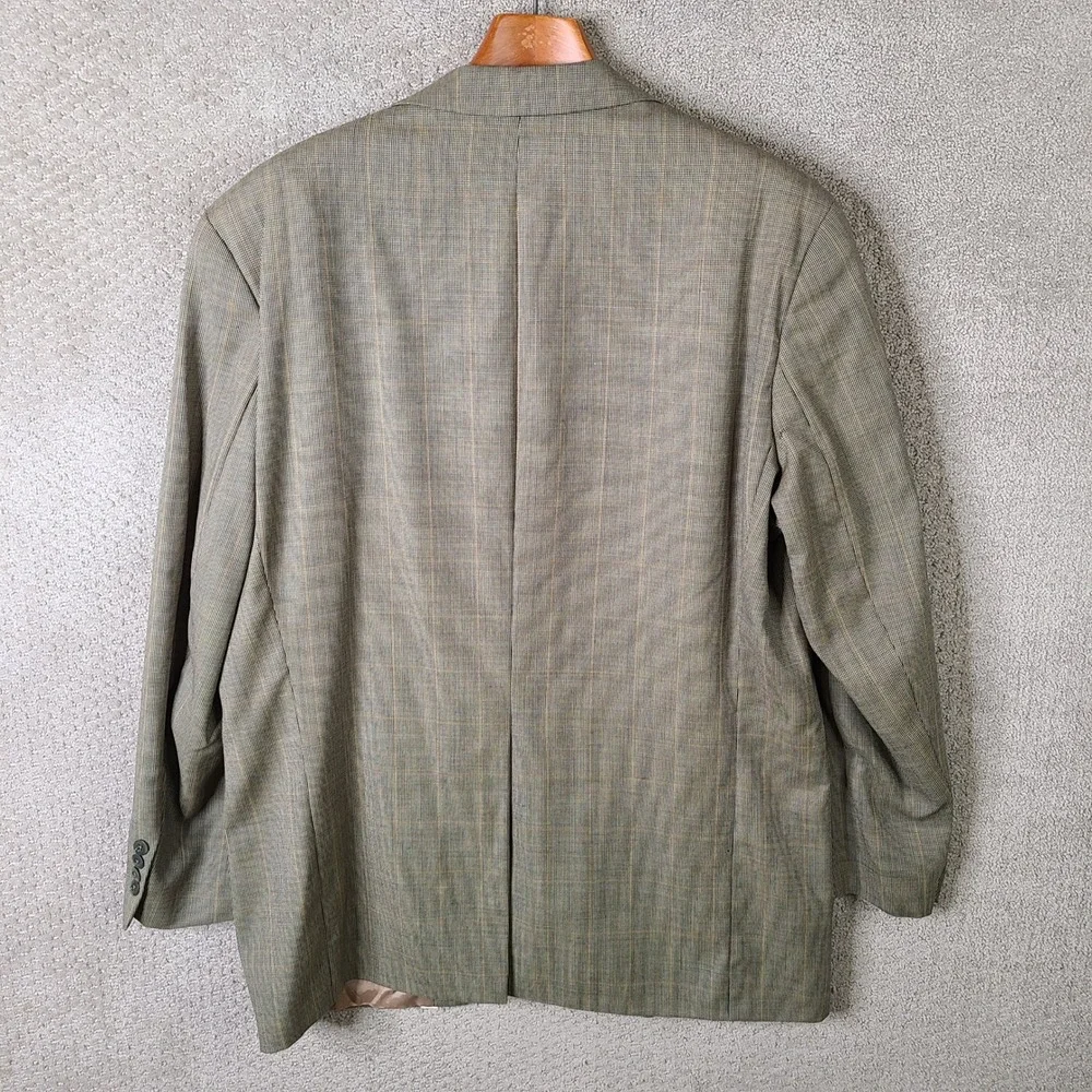 Vintage Chaps‎ Ralph Lauren Jacket Mens 44T Brown Plaid Blazer 2 Button Wool